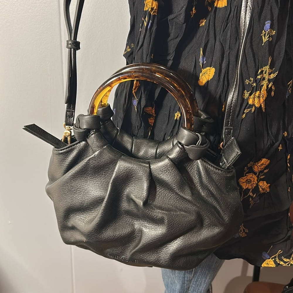 Elizabeth and James almost NEW lucite like handles leather bumblebee purse